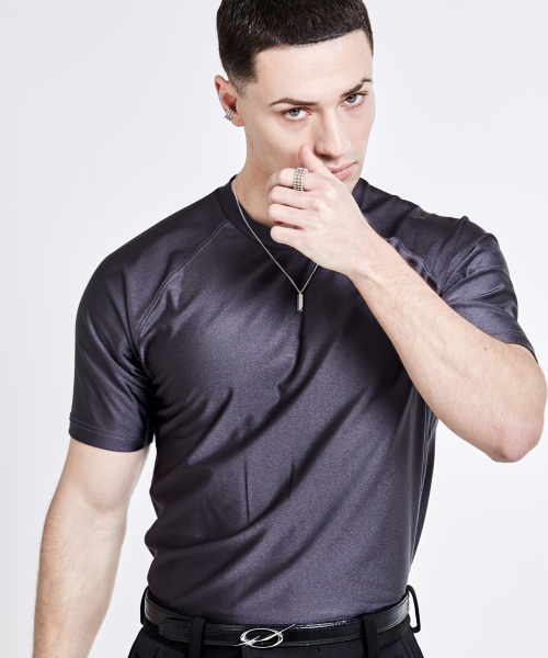 Triangle Back logo T-shirt - Charcoal