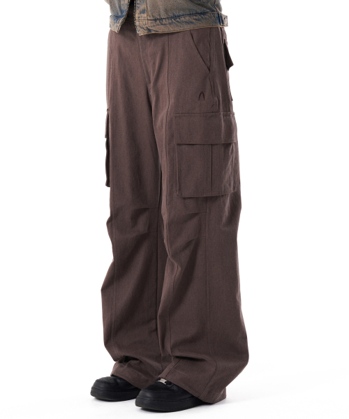 Pigment Cargo Pocket Pants (Brown)