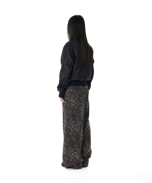 Piping Leather Blouson (Black)