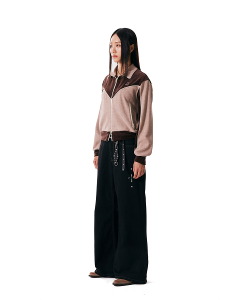 Western Piping Track Jacket (Brown)