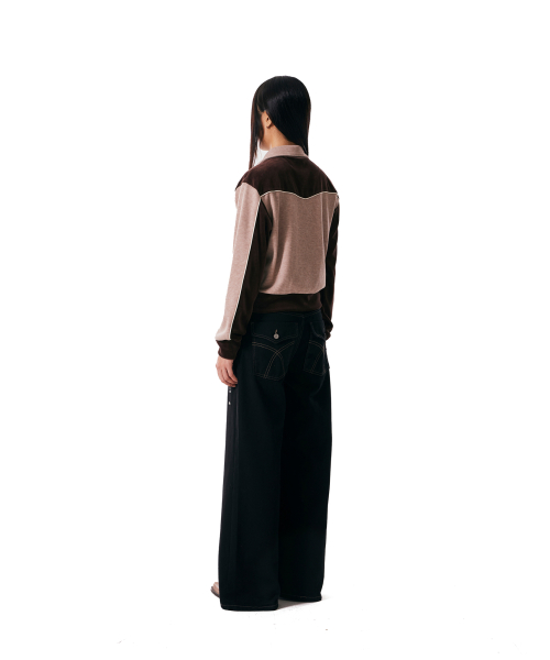 Western Piping Track Jacket (Brown)
