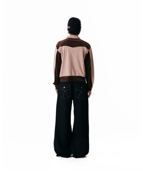 Western Piping Track Jacket (Brown)