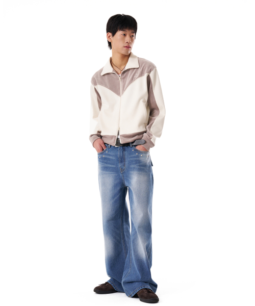 Western Piping Track Jacket (Beige)