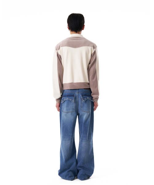 Western Piping Track Jacket (Beige)