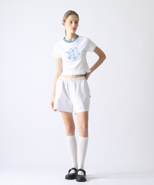 BadBear Ringer Slim Tee Skyblue