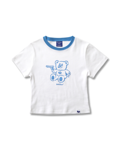 BadBear Ringer Slim Tee Skyblue