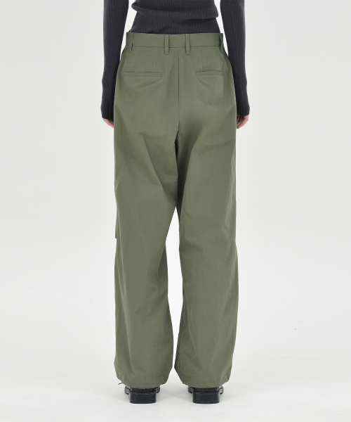 W Parachute Pants, Olive