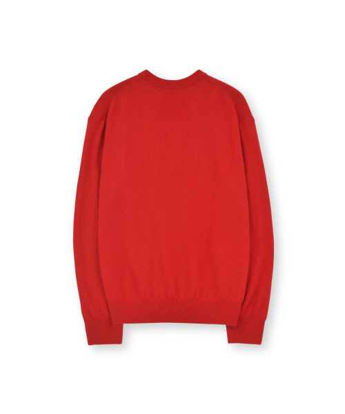 Round Cardigan, Red