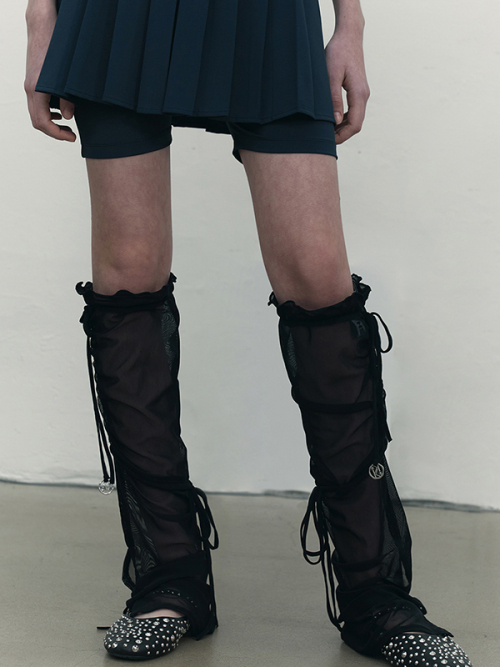 RIBBON SUMMER LEG WARMER [BLACK]