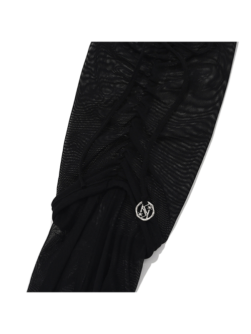 RIBBON SUMMER LEG WARMER [BLACK]