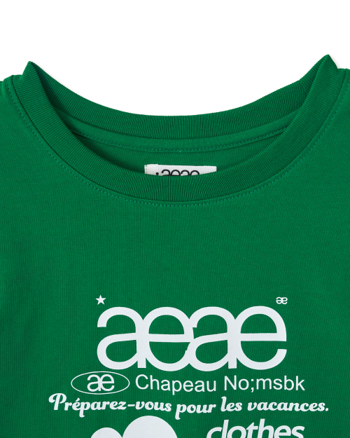 WEB LOGO CROP T-SHIRTS [GREEN]