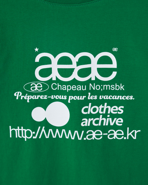 WEB LOGO CROP T-SHIRTS [GREEN]