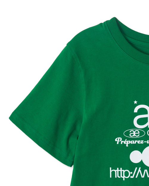 WEB LOGO CROP T-SHIRTS [GREEN]