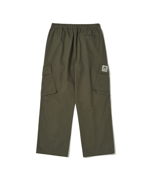 Cotton Wide Cargo Pants_Khaki_