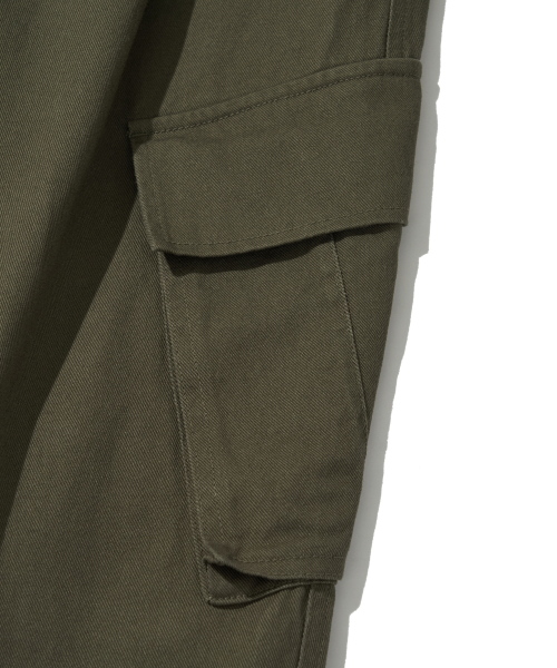 Cotton Wide Cargo Pants_Khaki_