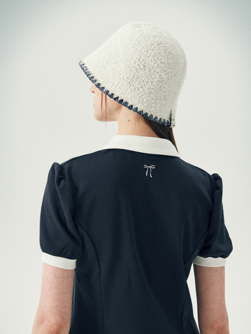 Puff Flared PK One-Piece (Navy)