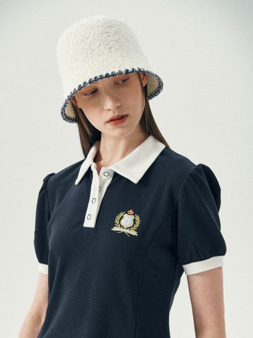 Puff Flared PK One-Piece (Navy)