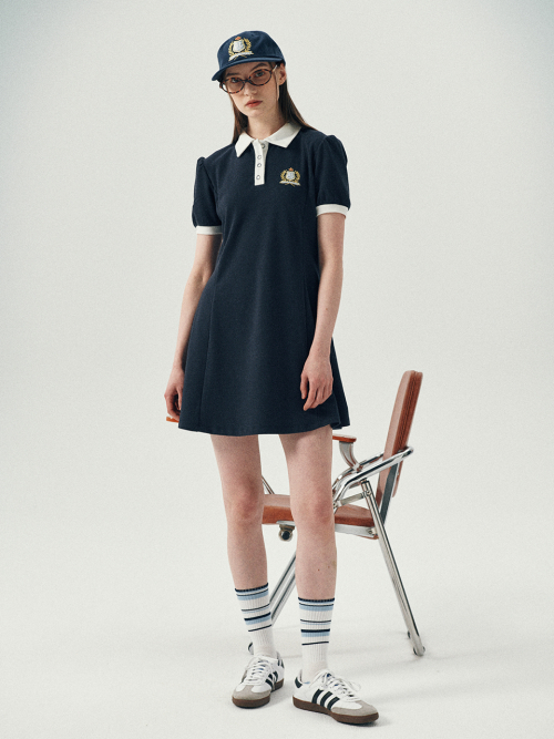 Puff Flared PK One-Piece (Navy)