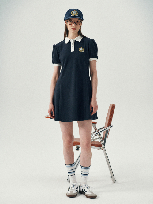 Puff Flared PK One-Piece (Navy)