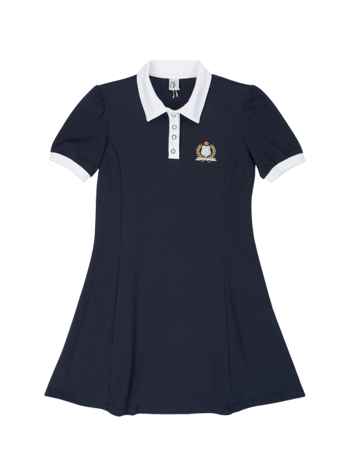 Puff Flared PK One-Piece (Navy)