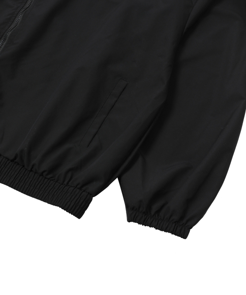 Back round windbreaker (Black, Charcoal)