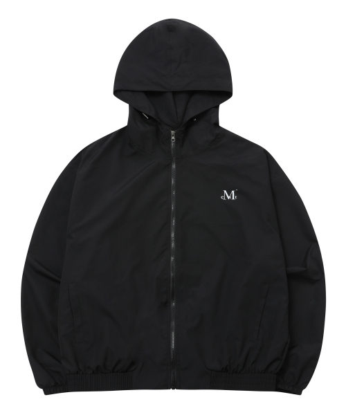 Back round windbreaker (Black, Charcoal)