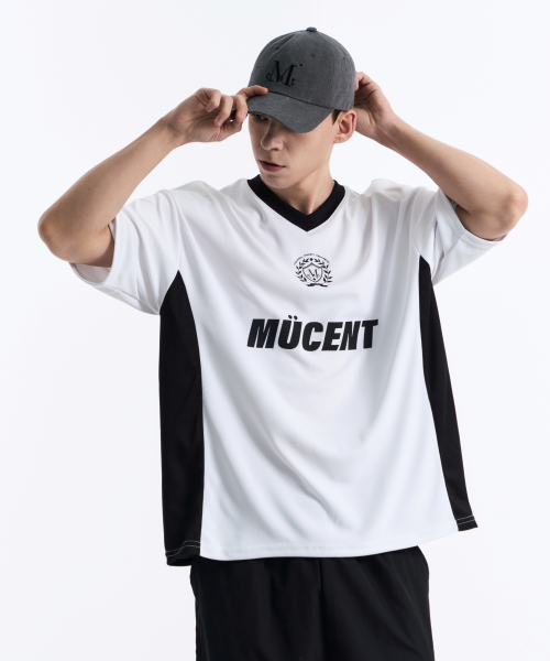 Soccer uniform football T (Black, White)
