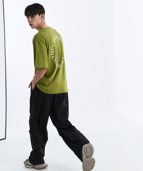 Signature back round arc logo half T (4Color)