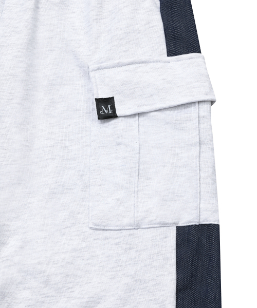 Mix wide string cargo pants (Gray, Black)