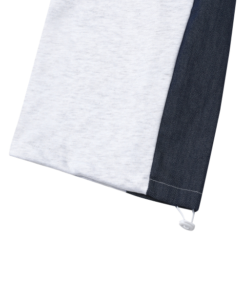 Mix wide string cargo pants (Gray, Black)