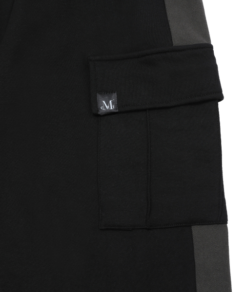 Mix wide string cargo pants (Gray, Black)