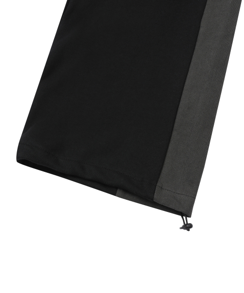 Mix wide string cargo pants (Gray, Black)