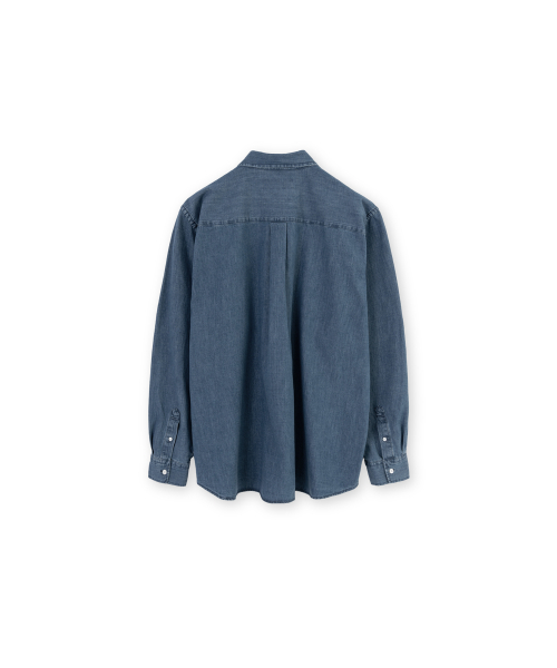 Button Down Denim Shirt, Blue