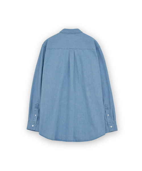 Button Down Denim Shirt, Light Blue