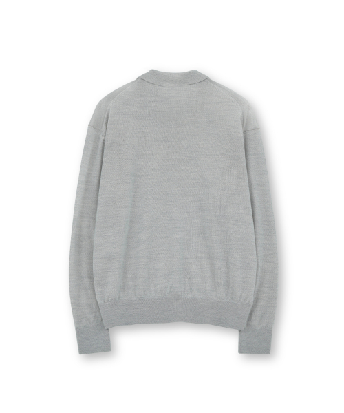 Knit Pique Shirt, Light Grey