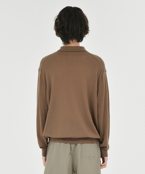 Knit Pique Shirt, Brown