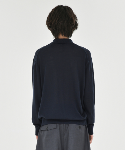 Knit Pique Shirt, Dark Navy