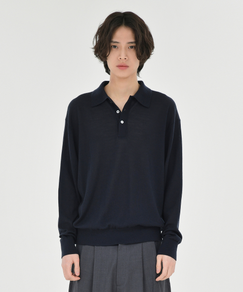 Knit Pique Shirt, Dark Navy