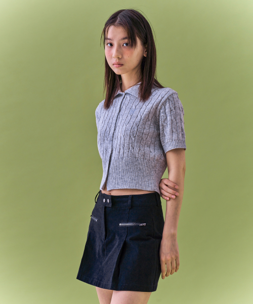 [NF] CABLE KNIT CROP CARDIGAN_(GRAY)_F24QB301