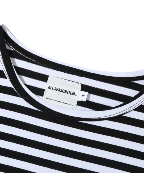 (ASI) LAYERING STRIPE HALF T-SHIRT_4 COLOR
