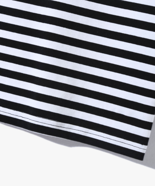 (ASI) LAYERING STRIPE HALF T-SHIRT_4 COLOR