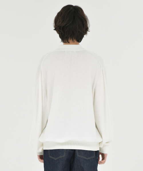 Collar Cardigan, Ivory