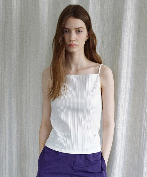 Square-Neck Sleeveless Top NEW6XE507