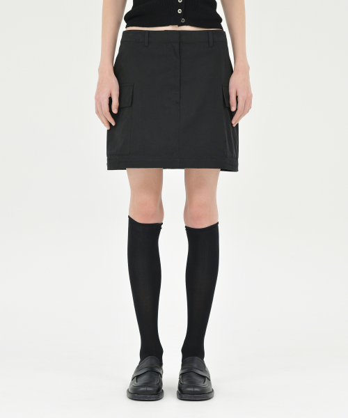 W Convertible Skirt, Black