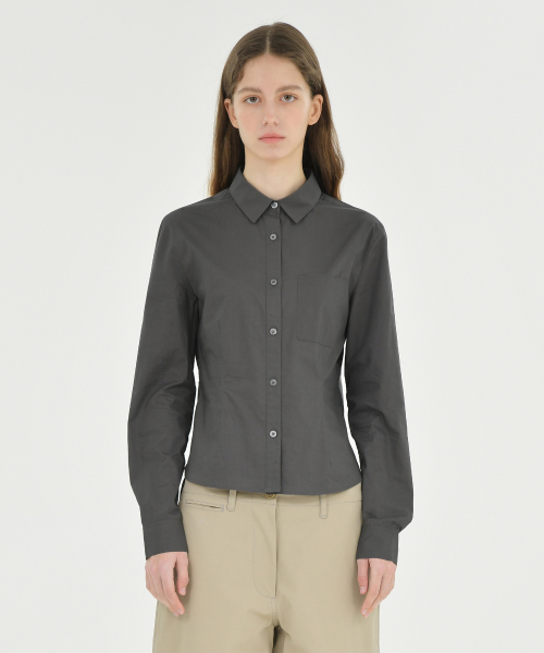 W Line Shirt, Charcoal