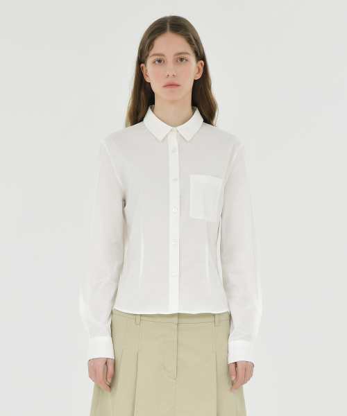 W Line Shirt, White