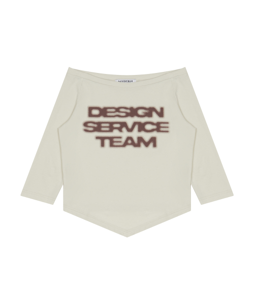 RT OFF SHOULDER TEE(BEIGE)