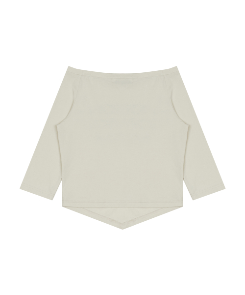 RT OFF SHOULDER TEE(BEIGE)