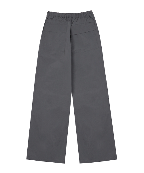 CURVED L COMFY PARACHUTE PANTS(CHARCOAL)