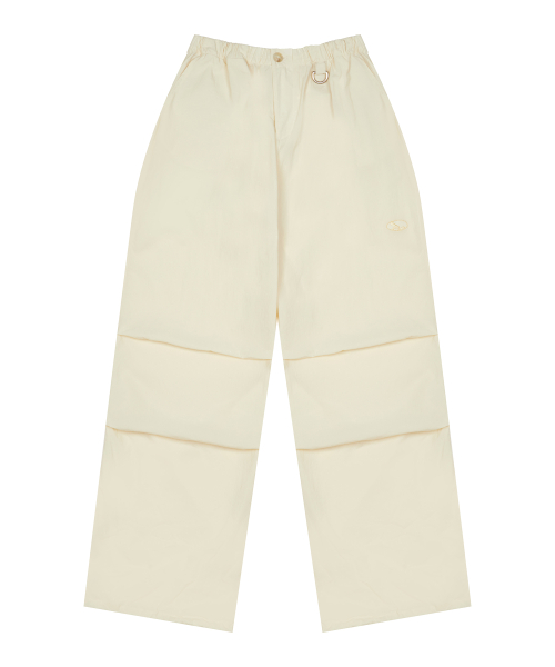 CURVED L COMFY PARACHUTE PANTS(CREAM)